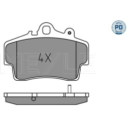  stabdžių trinkelių rinkinys, diskinis stabdys <small>MEYLE-PD: Advanced performance and design.</small>