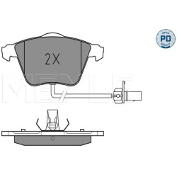  stabdžių trinkelių rinkinys, diskinis stabdys <small>MEYLE-PD: Advanced performance and design.</small>