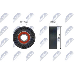  įtempiklio skriemulys, V formos rumbuotas diržas