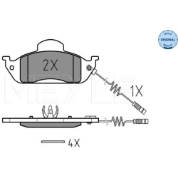  stabdžių trinkelių rinkinys, diskinis stabdys <small>MEYLE-ORIGINAL: True to OE.</small>