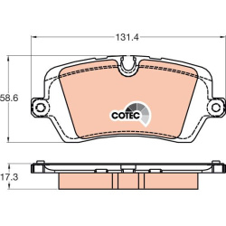 stabdžių trinkelių rinkinys, diskinis stabdys <small>COTEC</small>