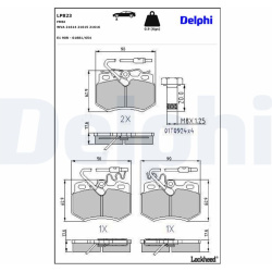  stabdžių trinkelių rinkinys, diskinis stabdys