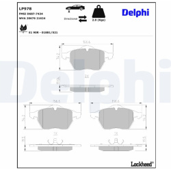  stabdžių trinkelių rinkinys, diskinis stabdys