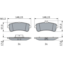  stabdžių trinkelių rinkinys, diskinis stabdys