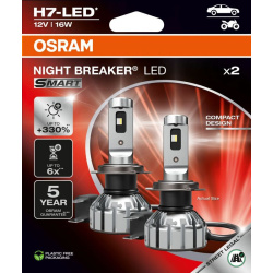  lemputė, priekinis žibintas <small>NIGHT BREAKER® LED SMART H7</small>