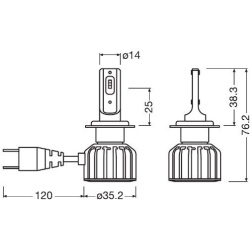  lemputė <small>LEDriving® HL BRIGHT</small>