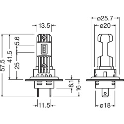  lemputė, priekinis žibintas <small>LEDriving® HLM EASY</small>