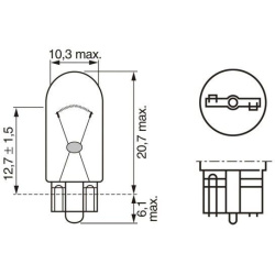  Kaitinamoji lempa, slenksčio lemputė <small>\