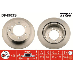  stabdžių diskas (1vnt) <small>TRW SINGLE</small>
