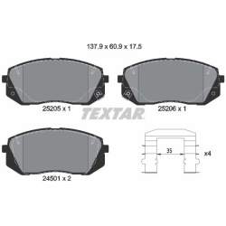  stabdžių trinkelių rinkinys, diskinis stabdys <small>Q+</small>