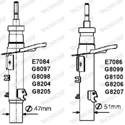 amortizatorius <small>MONROE ORIGINAL (Gas Technology)</small>