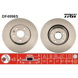  stabdžių diskas (1vnt) <small>TRW SINGLE</small>