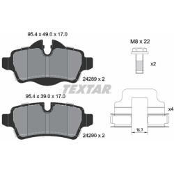  stabdžių trinkelių rinkinys, diskinis stabdys <small>Q+</small>