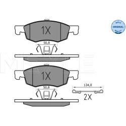  stabdžių trinkelių rinkinys, diskinis stabdys <small>MEYLE-ORIGINAL: True to OE.</small>