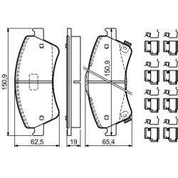  stabdžių trinkelių rinkinys, diskinis stabdys