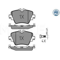  stabdžių trinkelių rinkinys, diskinis stabdys <small>MEYLE-PD: Advanced performance and design.</small>