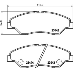  stabdžių trinkelių rinkinys, diskinis stabdys