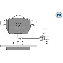  stabdžių trinkelių rinkinys, diskinis stabdys <small>MEYLE-PD: Advanced performance and design.</small>