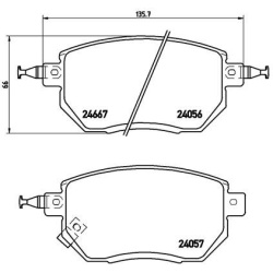  stabdžių trinkelių rinkinys, diskinis stabdys <small>PRIME LINE</small>