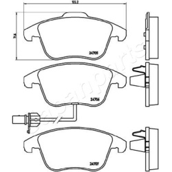  stabdžių trinkelių rinkinys, diskinis stabdys