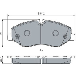  stabdžių trinkelių rinkinys, diskinis stabdys