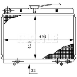  radiatorius, variklio aušinimas <small>BEHR *** PREMIUM LINE ***</small>