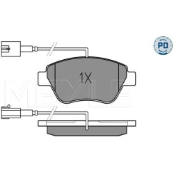  stabdžių trinkelių rinkinys, diskinis stabdys <small>MEYLE-PD: Advanced performance and design.</small>