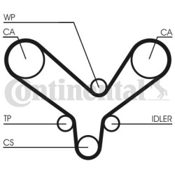  vandens siurblio ir paskirstymo diržo komplektas