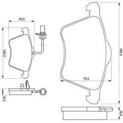  stabdžių trinkelių rinkinys, diskinis stabdys