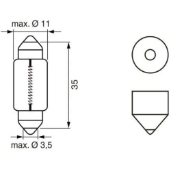  lemputė, bagažinės vidaus lemputė <small>