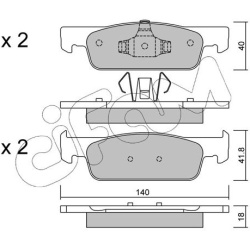  stabdžių trinkelių rinkinys, diskinis stabdys