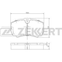  stabdžių trinkelių rinkinys, diskinis stabdys <small>COTEC</small>