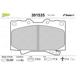  stabdžių trinkelių rinkinys, diskinis stabdys <small>ESSENTIAL</small>