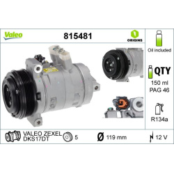  kompresorius, oro kondicionierius <small>VALEO ORIGINS NEW OE TECHNOLOGY</small>