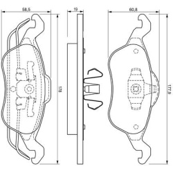  stabdžių trinkelių rinkinys, diskinis stabdys