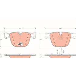  stabdžių trinkelių rinkinys, diskinis stabdys <small>COTEC</small>