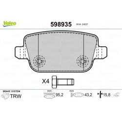  stabdžių trinkelių rinkinys, diskinis stabdys