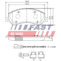  stabdžių trinkelių rinkinys, diskinis stabdys