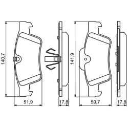  stabdžių trinkelių rinkinys, diskinis stabdys