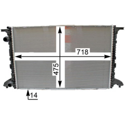  radiatorius, variklio aušinimas <small>BEHR *** PREMIUM LINE ***</small>