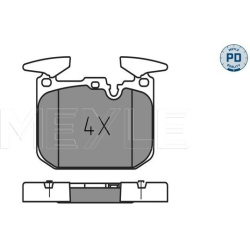  stabdžių trinkelių rinkinys, diskinis stabdys <small>MEYLE-PD: Advanced performance and design.</small>