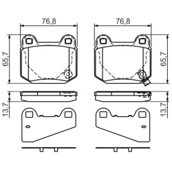  stabdžių trinkelių rinkinys, diskinis stabdys