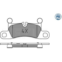  stabdžių trinkelių rinkinys, diskinis stabdys <small>MEYLE-PD: Advanced performance and design.</small>
