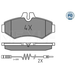  stabdžių trinkelių rinkinys, diskinis stabdys <small>MEYLE-PD: Advanced performance and design.</small>