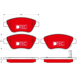  stabdžių trinkelių rinkinys, diskinis stabdys <small>DTEC COTEC</small>