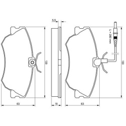  stabdžių trinkelių rinkinys, diskinis stabdys