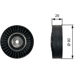  kreipiantysis skriemulys, V formos rumbuotas diržas <small>DriveAlign™</small>