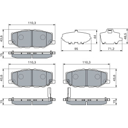  stabdžių trinkelių rinkinys, diskinis stabdys