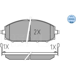  stabdžių trinkelių rinkinys, diskinis stabdys <small>MEYLE-ORIGINAL: True to OE.</small>