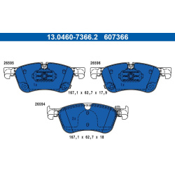  stabdžių trinkelių rinkinys, diskinis stabdys